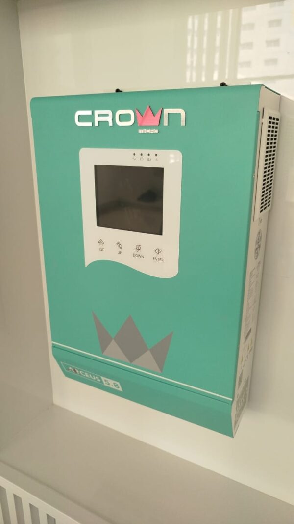 Crown 5.8kva/24v Hybrid Inverter With 100Ahms Mppt charge controller. Crown 5.8kva/24v Hybrid Inverter With 100Ahms Mppt charge controller.