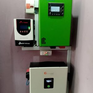 5Kva/48 solar inverter installation with 5KWH Lithium ion Battery and 6 units of 450 watts solar panels