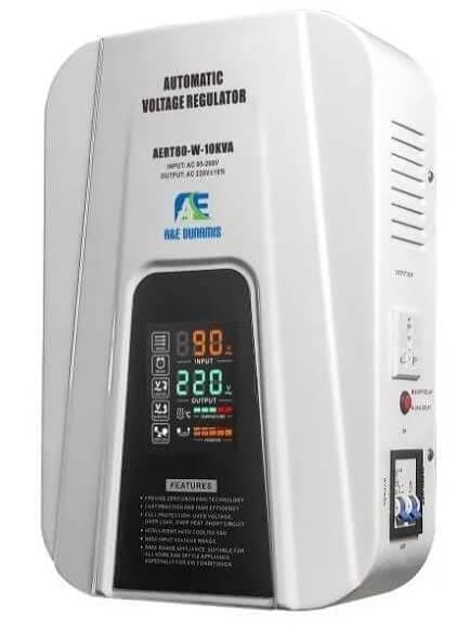 A&E Dunamis 10KVA Relay Voltage Stabilizer Wall-mount (80V-280V) T-SERIES
