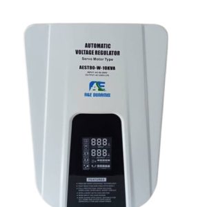 A&E Dunamis 10KVA Servo Voltage Stabilizer Wall- mount (80V-260V) T-SERIES A&E 10KVA Single Phase Servo Voltage Stabilizer (80V–260V) T-SERIES