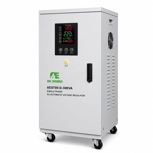 A&E Dunamis 20KVA Single Phase Servo Voltage Stabilizer (80v-260v) T-SERIES A&E Dunamis 20KVA Servo Voltage stabilizer Desktop (80V-260V) T-SERIES