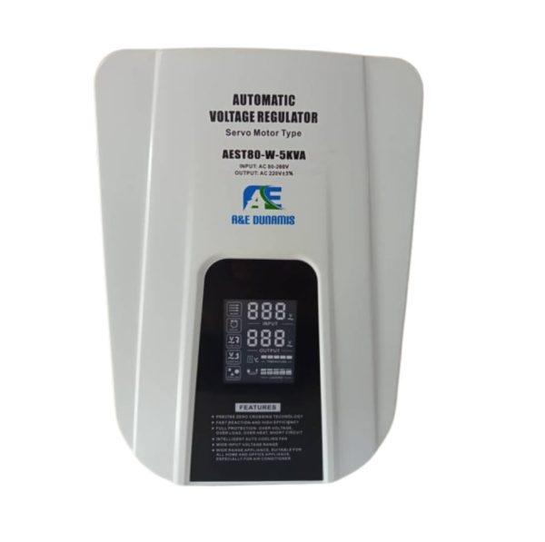 A&E 5KVA Single Phase Servo Voltage Stabilizer (80V–260V) T-SERIES